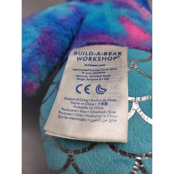 Build A Bear 20" Mermaid Plush Mer-Bear Tie Dye Blue Pink Stuffed Animal - Picture 4 of 5